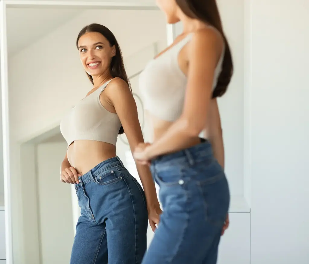 Woman achieving overall health transformation in Jericho, NY